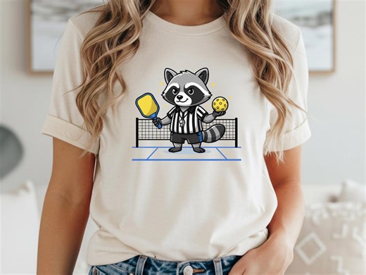 Funny Raccoon Referee Pickleball Shirt: Sports Apparel Gift - Etsy