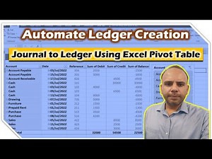 General Journal to Ledger in Excel | Simple Pivot Table Method | Post General Journal Entries easy.