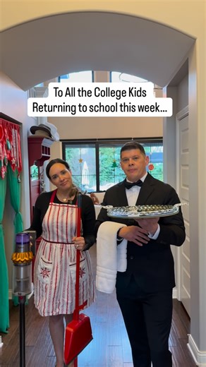 Empty Nester Lifestyle | College Parent Humor | 45+ on Instagram: "To all the college kids returning back to school- a little farewell message from Mom & Dad AKA: Hotel Resort and Spa……until spring break! 😂😂😂 #collegenesters #emptynesters #collegeparents #collegekid #parenthumor when the college kids are home, college breaks, college life when they are at home, when winter break is over, college parent humor, real life with college kids, when the college kids return to school, we are college