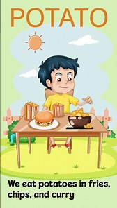 Potato | Vegetable Cartoon for Kids |Po-ta-to| Vegetable Names Cartoon | Meet the Potato | #shorts