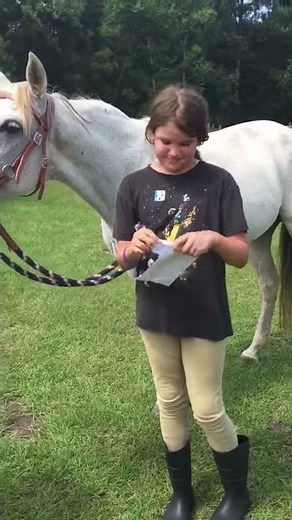 Horse surprise reaction!!