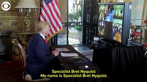 President Trump videoconferenced members of the military on Christmas Eve from his Mar-a-Lago club in Florida. One soldier asked the president what he got first lady Melania Trump for Christmas. Listen to President Trump's response. | Erie News Now