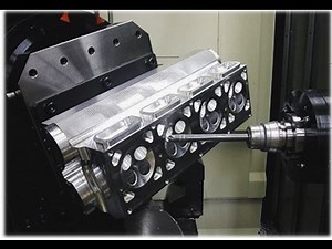 Machining complete engine block with CNC technology - CNC working