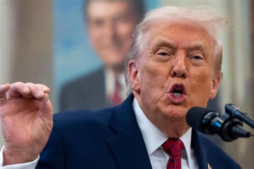 President Donald Trump addresses the nation from the White House