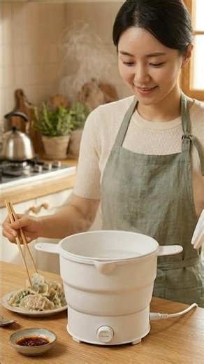 접이식 라면포트 여행용 라면포트 접이식 휴대용 전기 라면포트 1.2L