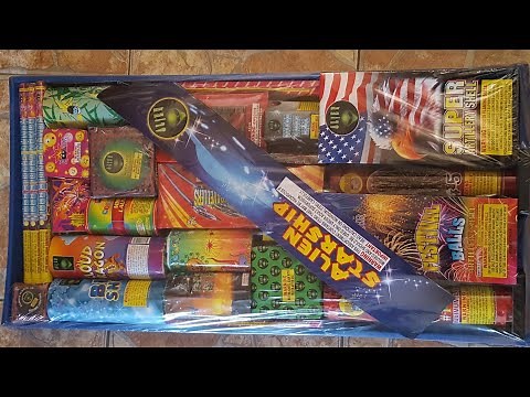 Alien Starship assortment unboxing 2019 alien fireworks