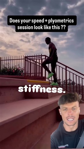 Gavin McCoy on Instagram: "Speed/Plyometrics 🙌🦍🧬 1. Increases horizontal & vertical force production Stairs force the athlete to: • Push harder into the ground • Spend slightly longer producing force This shifts training toward the force end of the force–velocity curve, which helps: • Acceleration • First-step quickness • Drive phase in sprinting 2. Improves rate of force development (RFD) Stair bounds, hops, and sprint steps demand: • Fast force application • Aggressive triple extension (hip
