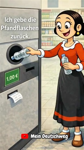 ✨ Lerne Deutsch mit Spaß! | ♻️ Mülltrennung im Alltag 1️⃣ Ich trenne den Müll 🇩🇪 Ich teile den Müll in verschiedene Kategorien. Zum Beispiel: Papier, Plastik, Glas und Biomüll. 🇬🇧 I separate the trash into different categories, for example paper, plastic, glass, and organic waste. 2️⃣ Ich sortiere das Papier 🇩🇪 Ich lege Papier und Karton zusammen in den Papiercontainer oder in die Papiertonne. 🇬🇧 I sort paper and cardboard and put them in the paper recycling bin. 3️⃣ Ich sortiere das Gla
