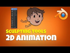 How to use the Sculpting Tools to edit your drawings in your Blender 2d Animation Grease Pencil.
