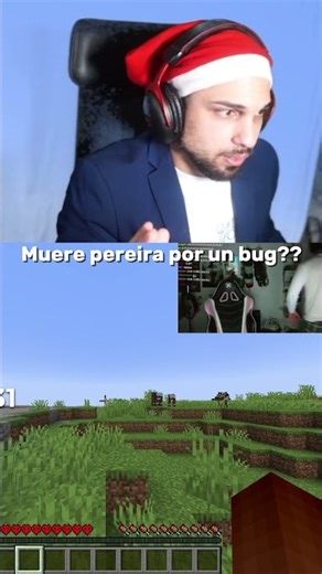Muere pereira por un bug?? #minecraft #pereira #agustín51 #creeper #muerte #clips #twich