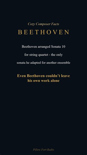 The Only Sonata Beethoven Rearranged Himself #beethoven #classicalmusic #shorts