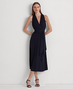 Lauren Ralph Lauren Women's Georgette Halter Cocktail Dress - Macy's