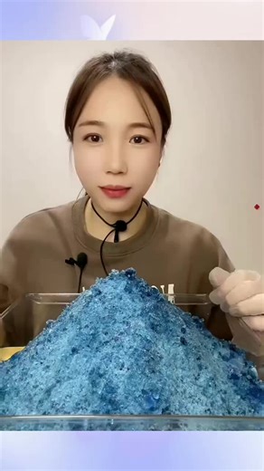 Indulging in Blue-Violet Ice Eating ASMR Experience