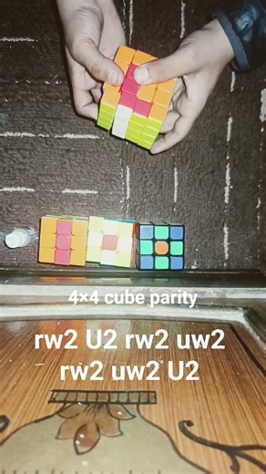 4×4 cube parity case