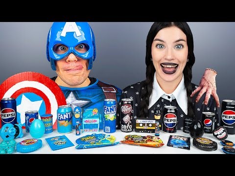 Blue Food vs Black Food Challenge 블루 블랙 푸드 챌린지Elsa Frozen vs Maleficent Mukbang by HUBAGUYS