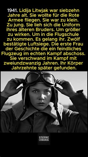 Sie lieh sich die Uniform ihres Bruders um älter zu wirken und wurde zur ersten Frau die ein