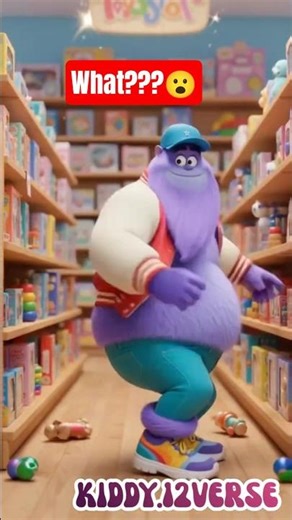 Purple Monster’s Toy Store Adventure! 🧸✨ | Fun 3D Short #ai #funnyshorts #cartoon