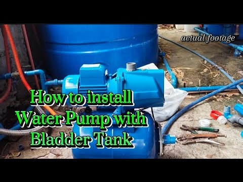 How to install Water pump with Bladder pressure tank.( tagalog ) ‪@jawbone_tv‬