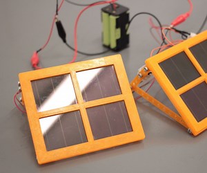 3D Printed 2x2 Solar Cell Panel