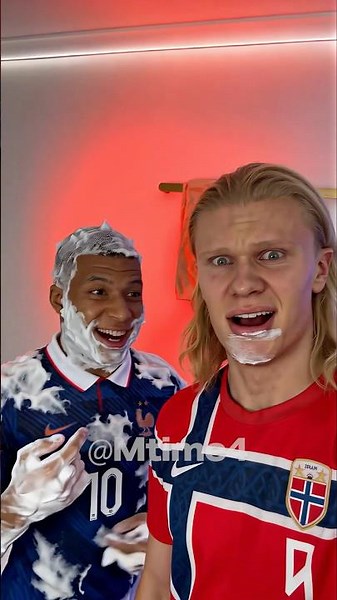When Mbappé Turns A Hug Into A Prank 😂🧼 #parody #football #haaland #worldcup