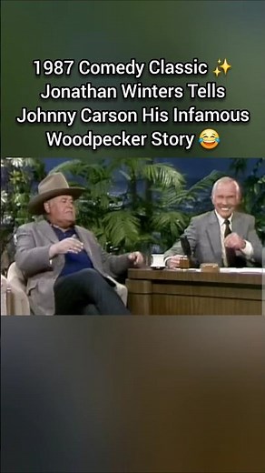 1987 Comedy Classic ✨️ Jonathan Winters Tells Johnny Carson His Infamous Woodpecker Story 😂