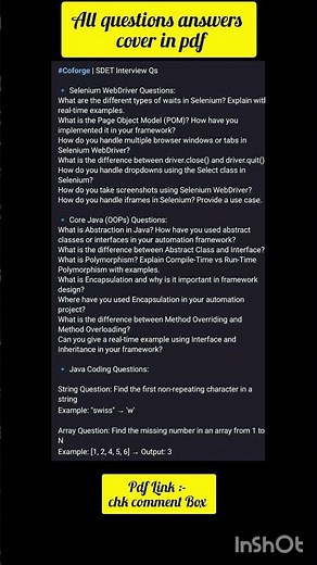 Coforge Interview Questions #selenium #itjobs #hiring #java #coforge #infosys #tcs #manual #ytshorts