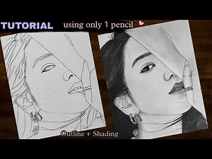 How to draw Blackpink Jisoo step by step 🖤💗 Outline + Shading Tutorial | YouCanDraw