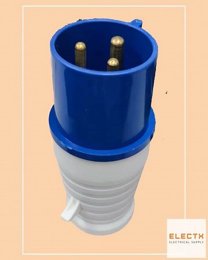 Grippes Industrial Plug 2P+E (3P) 32A 023, Multiphase Power Plug, Multi-Phase Power Connector IEC...