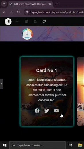 Elementor Card Hover effect Stylish Card in elementor
