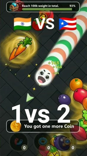 🇮🇳 vs🇵🇷 1VS2 #shorts #snakegame