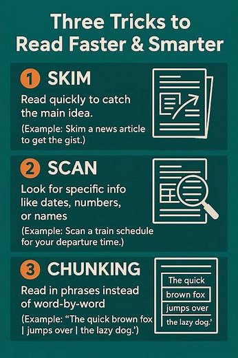 Three Tricks to Read Faster & Smarter