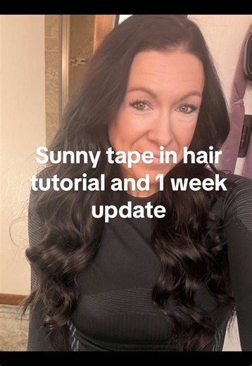 SUNNY tape in hair tutorial and update after 1 week and 2 washes #sunnyhairextensions #tapeinhairextensions #tapeinhairtutorial @sunnyhairofficial