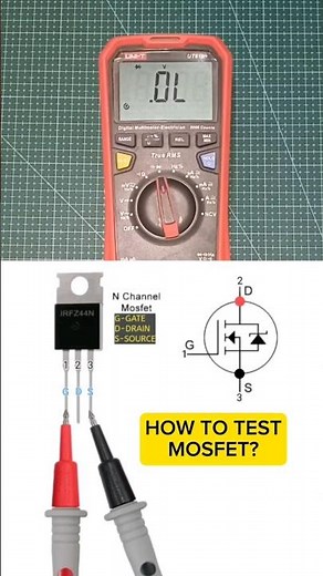 how to test the N channel mosfet using digital multitester #tutorial