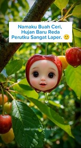 Follow buat asupan gemoy setiap hari!" & berlangganan, agar bestian sama si gemoy cuma seharga cilok kok. 😊 #AiArt #CuteFood #BuahCeri | Iman Saziwa