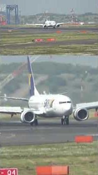 驚きの着陸に/国内航空初の737MAX強風の羽田空港に到着(スカイマークJA738A)