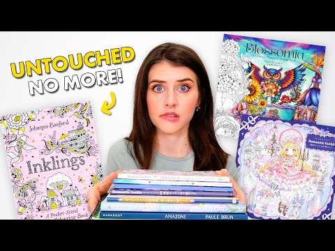 Coloring Every UNTOUCHED Coloring Book in my Collection