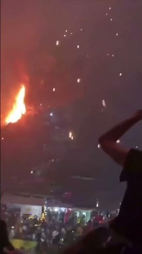 Flaming drones crash into crowd after fireworks display malfunction