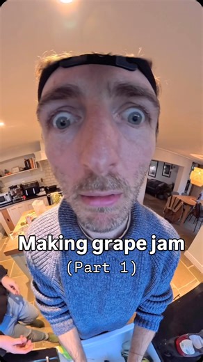 Rob Doing Rob on Instagram: "I’m making jam again. This time it’s grape apple and vanilla! The grapes are extra special because they come from @toast_with_hope! I sent hope a jar of mummies chilli jam, and I got some DELISH grapes in return!"