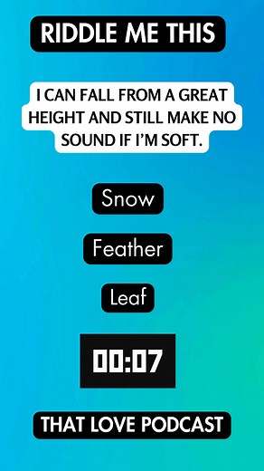 Can You Solve These 60 Fun Riddles? 里 Test Your Brain Today! Description: Ready for a challenge?  Try solving 60 fun riddles with multiple-choice answers. Each one is quick, clever, and perfect to share with friends and family. Comment with how many you got right and challenge someone else to beat your score! Hashtags: #Riddles #BrainTeasers #FunQuiz | That Love Podcast | Facebook