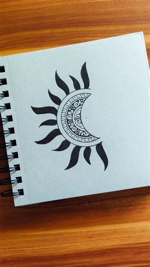 Sun and moon mandala ☀️🔆🌙 . . . . (Sun and moon, sun and moon mandala, sun and moon art, sun mandala, moon mandala, sun, moon, moon tattoo, sun tattoo, illustration mandala, simple mandala, easy mandala, easy art, half mandala, original art, handmade art) . . . #trending #explorepage #explore #mandalaart #mandala #mandaladrawing #mandalatattoo #mandaladesign #reelsinstagram #easyart #originalart #fyp | Mandala Kala