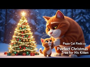 ⭐ 🎄 Papa Cat Finds the Perfect Christmas Tree for His Kitten