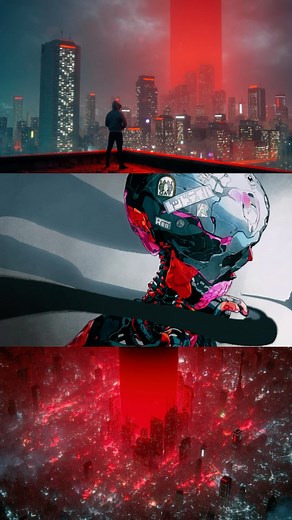 nagafujiriku on Instagram: "REDTAIL . . . #b3d #Blender3d #cyberpunk #cyberpunkart #kitbash3d #KB3D"