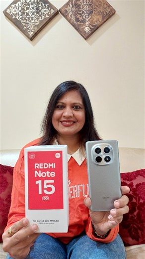 Mayura Jain on Instagram: "Premium feel from the first touch. Slim, comfortable, and thoughtfully designed for everyday use. Redmi Note 15 5G — Faster. Stronger. Simply Better. ✨ #RedmiNote15 #FasterStrongerSimplyBetter #108MasterPixelEdition"