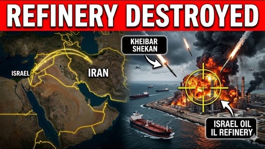 Iran Destroyed Israel’s Biggest Oil Refinery With Kheibar Shekan Missiles