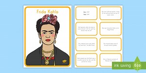 Frida Kahlo Fact Cards and Poster