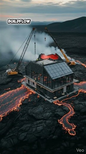 🌋LAVA HOUSE CONSTRUCTION | BUILDFLOW