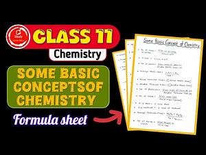 Some Basic Concepts of Chemistry Formula Sheet Class11 Chemistry Chapter1 Formula sheet | NotesMitra
