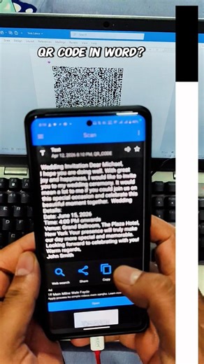 Create QR Codes in MS Word in 10 Seconds 🤯(No Website Needed!) #word #office