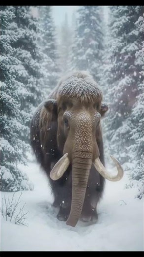 Woolly Mammoth Revived🦣 #music #youtubeshorts #ai #prehistoric #violiniade #classic #aiart #aimaster