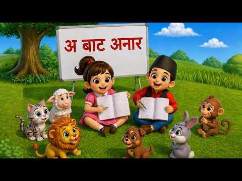 A bata Anar | अ बाट अनार | Easy Learning with Nepali Rhymes for Children | बाल गीत | Nana nunu Kids